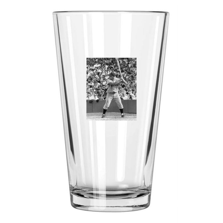 1961 New York Yankees Roger Maris Photo Baseball Pint Beer Drinking Glass