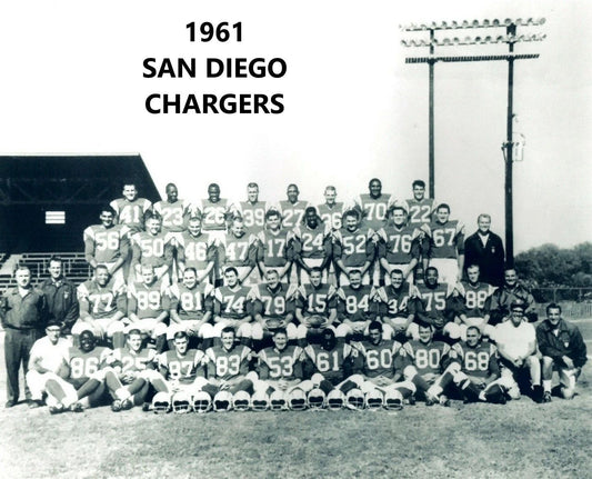 1961 San Diego Chargers Team Magnet Football Picture
