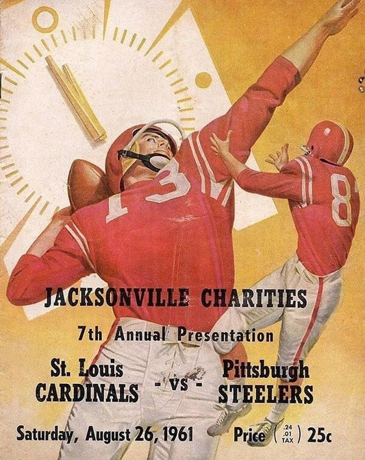 1961 St. Louis Cardinals Vs Pittsburgh Steelers Keychain Football Picture 861