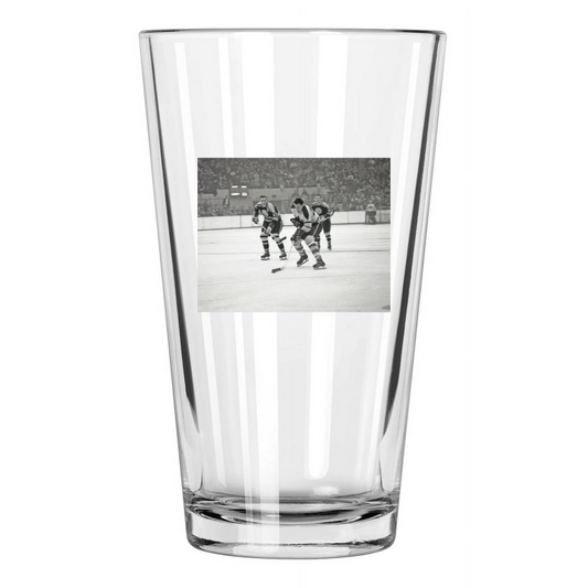 1961 Toronto Maple Leafs Frank Mahovlich Photo Hockey Pint Beer Drinking Glass