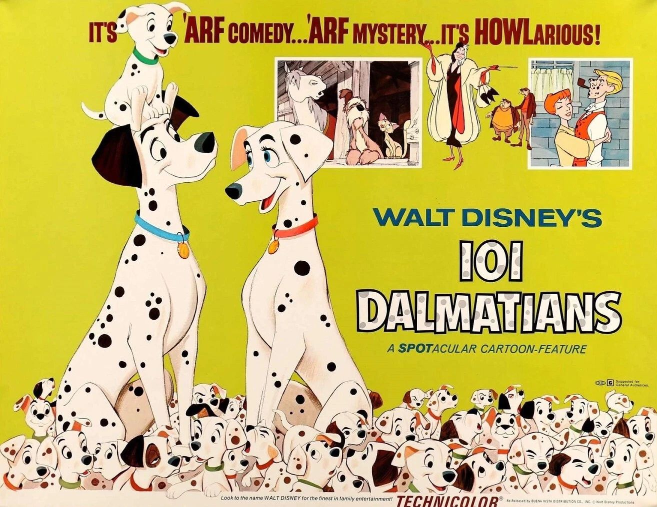 1961 Walt Disneys One Hundred And One Dalmatians Movie Magnet Pongo