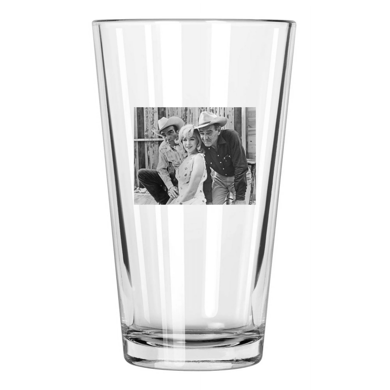 1961 Western The Misfits Clark Gable And Marilyn Monroe Pint Beer Drinking Glass