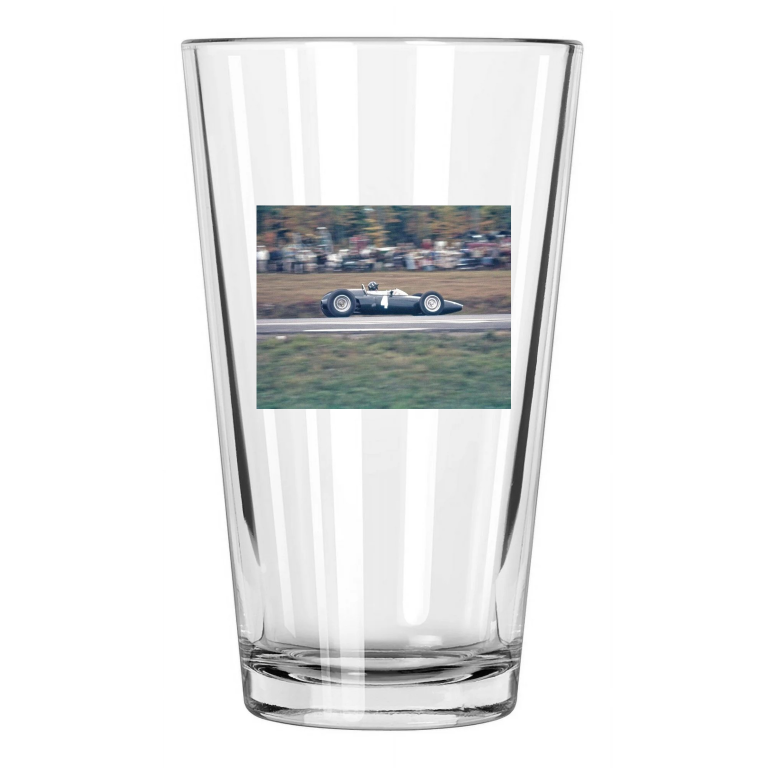 1962 Brm P57 Graham Hill Watkins Glen Us Grand Prix Pint Beer Drinking Glass