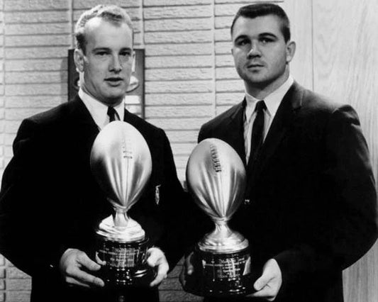1962 Chicago Bears Mike Ditka Green Bay Packers Paul Hornung Glossy Photo