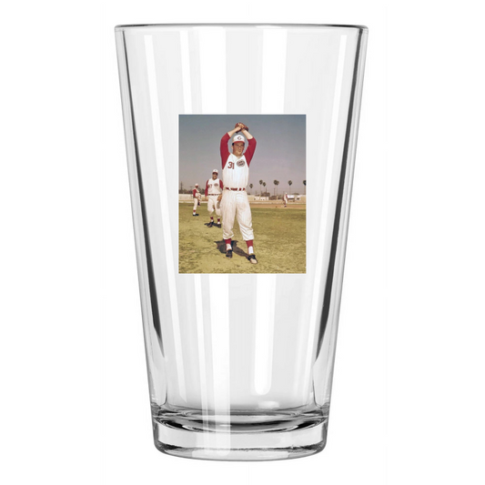 1962 Cincinnati Reds Jim O'Toole At Spring Training Pint Beer Drinking Glass