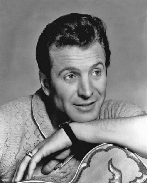 1962 Country Singer Ferlin Husky Glossy Keychain Guitarist Print Portrait