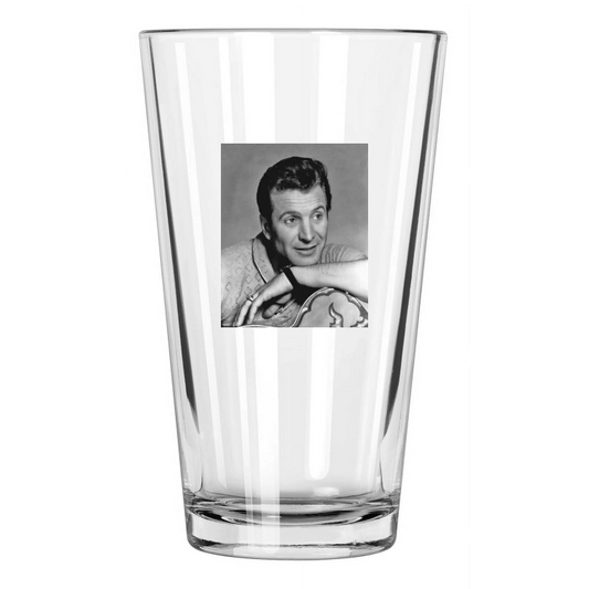 1962 Country Singer Ferlin Husky Guitarist Portrait Pint Beer Drinking Glass