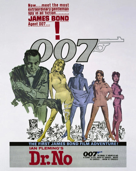 1962 Dr. No James Bond 007 Sean Connery Photo Promotional Print Poster