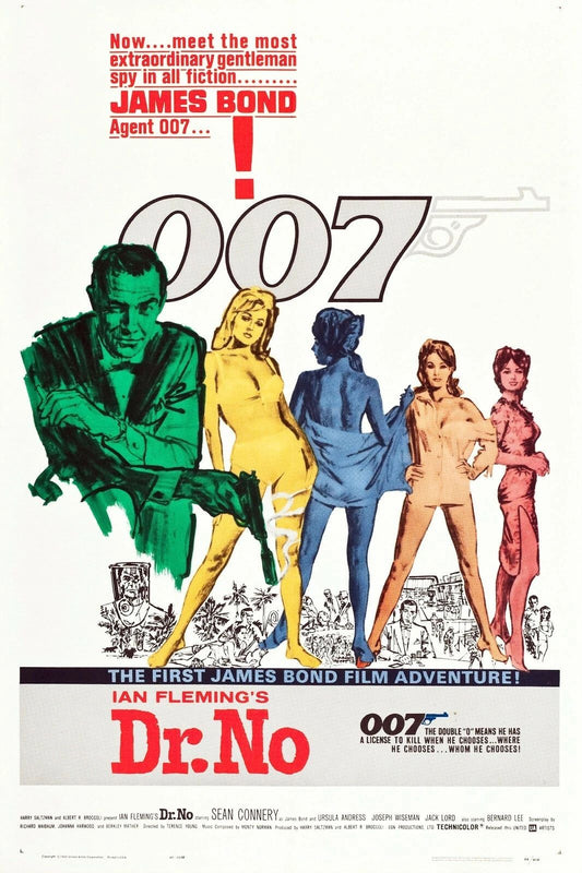 1962 Dr No Movie Poster 007 James Bond Sean Connery
