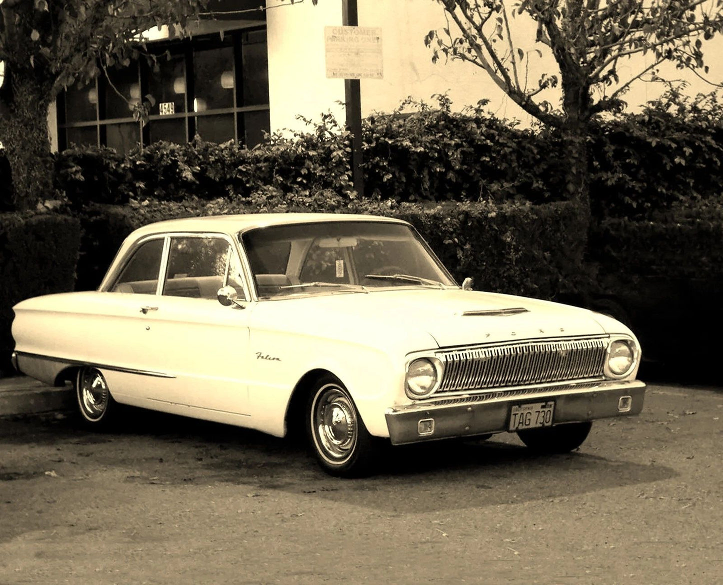 1962 Ford Falcon Classic Car Retro Vintage Automobile Sepia Picture Magnet