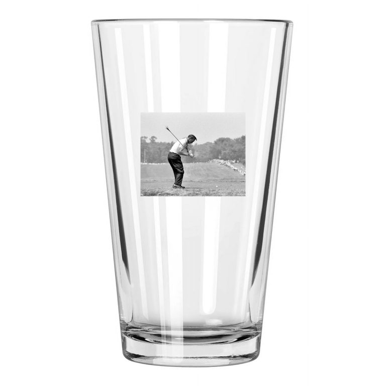 1962 Famous Golfer Arnold Palmer Photo Us Open Golf Pint Beer Drinking Glass