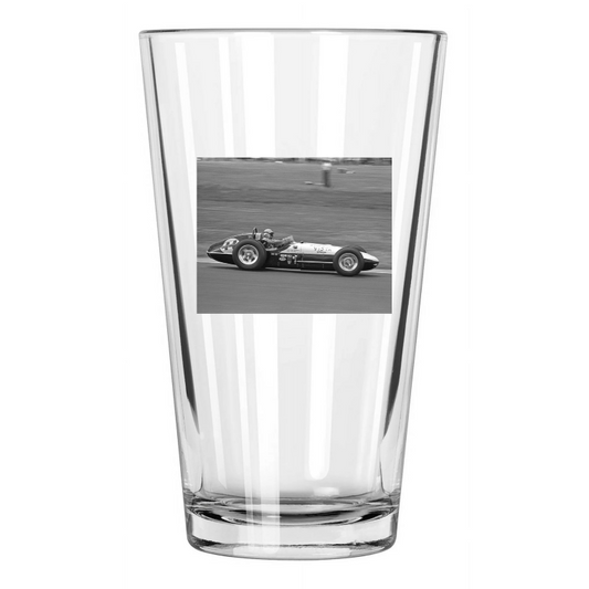 1962 Indy Racecar Driver Jim Rathmann Indianapolis 500 Pint Beer Drinking Glass