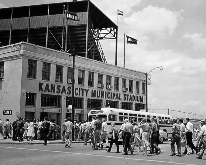 1962 Kansas City Athletics Municipal Stadium Glossy Keychain Keychain
