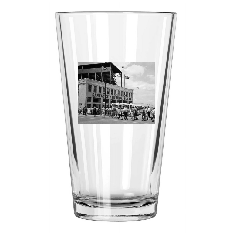 1962 Kansas City Athletics Municipal Stadium Photo Pint Beer Drinking Glass