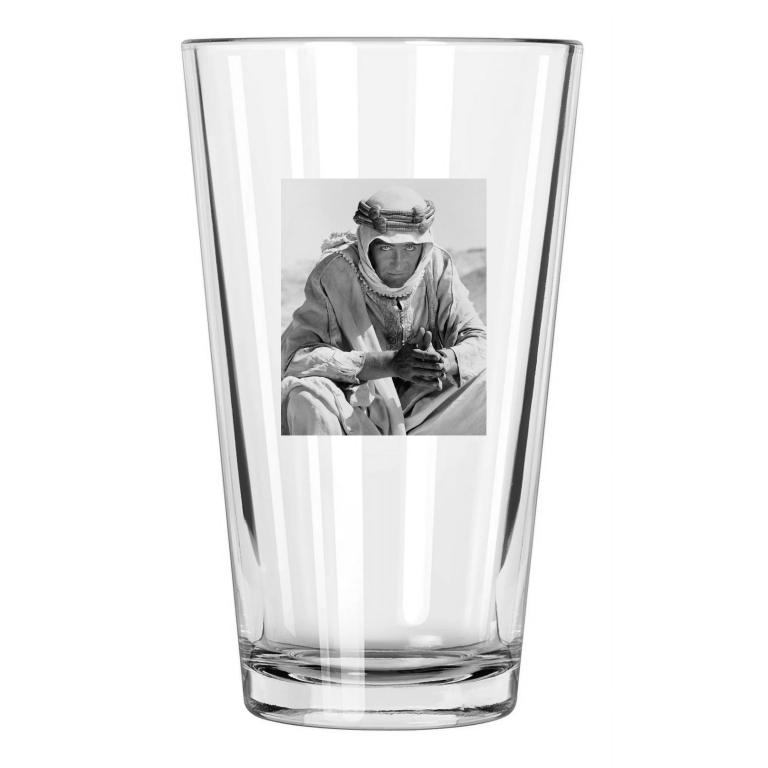 1962 Lawrence Of Arabia Peter O'Toole Photo Movie Pint Beer Drinking Glass