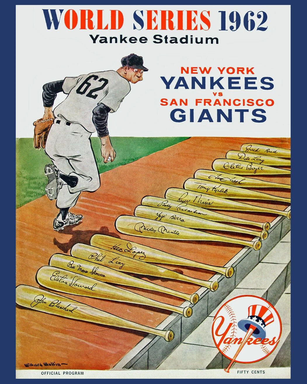 1962 New York Yankees Vs San Francisco Giants Keychain Baseball Picture Ny Mlb