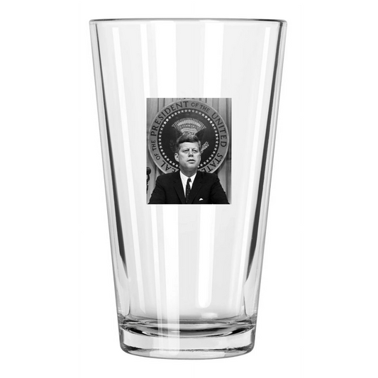 1962 President John F Kennedy Jfk Photo Historical Pint Beer Drinking Glass