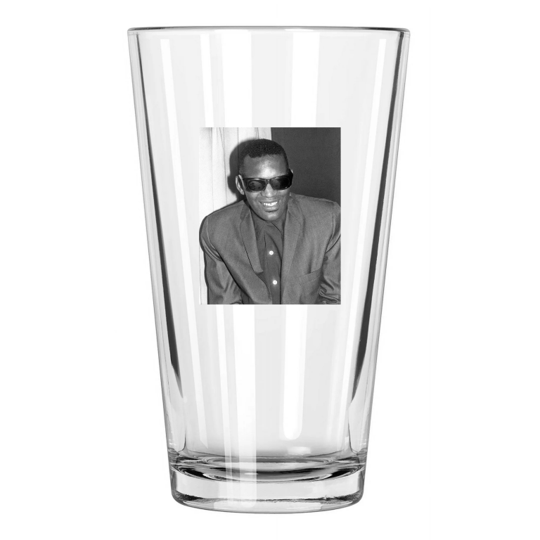 1962 Rhythem Blues Pianist Ray Charles Photo Jazz Pint Beer Drinking Glass