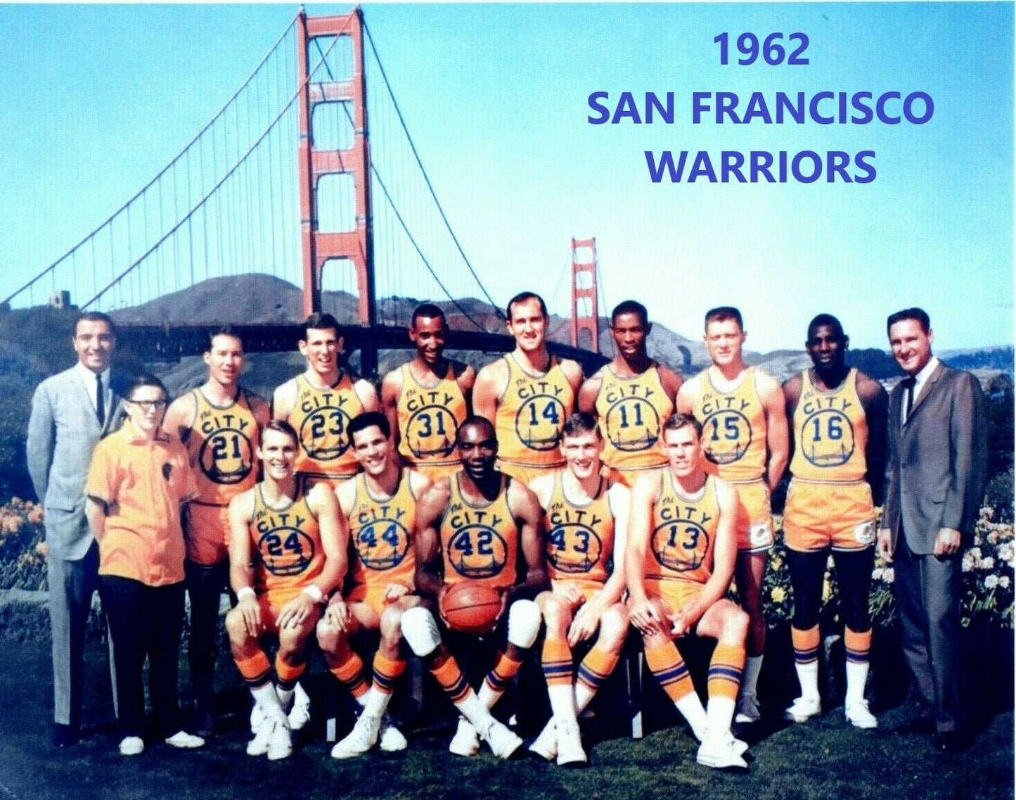 1962 San Francisco Warriors Team Keychain Basketball Picture Nba