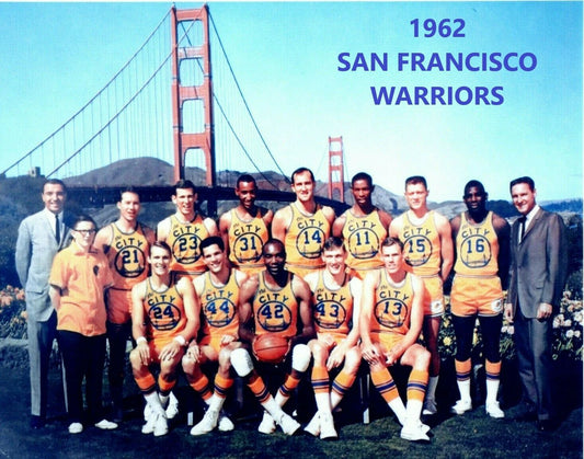 1962 San Francisco Warriors Team Photo Basketball Picture Nba