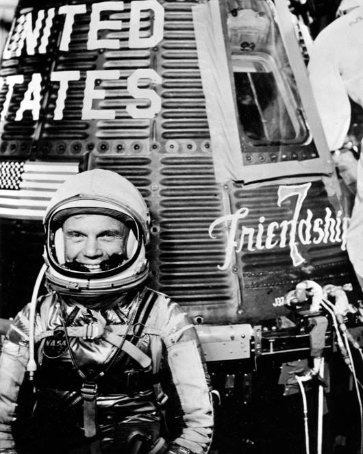1962 Space Astronaut John Glenn Glossy Keychain Nasa Keychain Friendship 7 Print