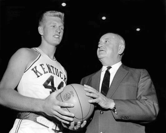 1963 Adolph Rupp & Cotton Nash Photo College Basketball Print Glossy Poster