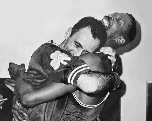 1963 Bill Russel And Bob Cousy Glossy Photo Boston Celtics Nba Champs Print