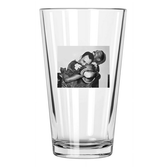 1963 Bill Russel And Bob Cousy Boston Celtics Nba Champs Pint Beer Glass