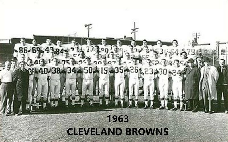 1963 Cleveland Browns Team Magnet Football Picture Nfl