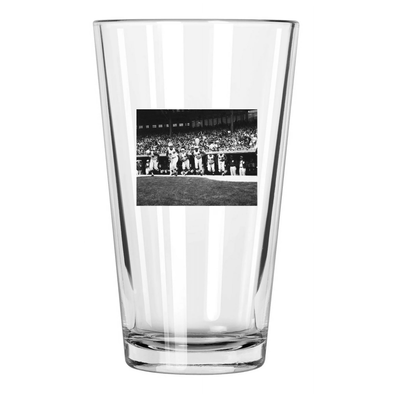 1963 Cincinnati Reds Crosley Field Opening Day Pete Rose Pint Beer Glass