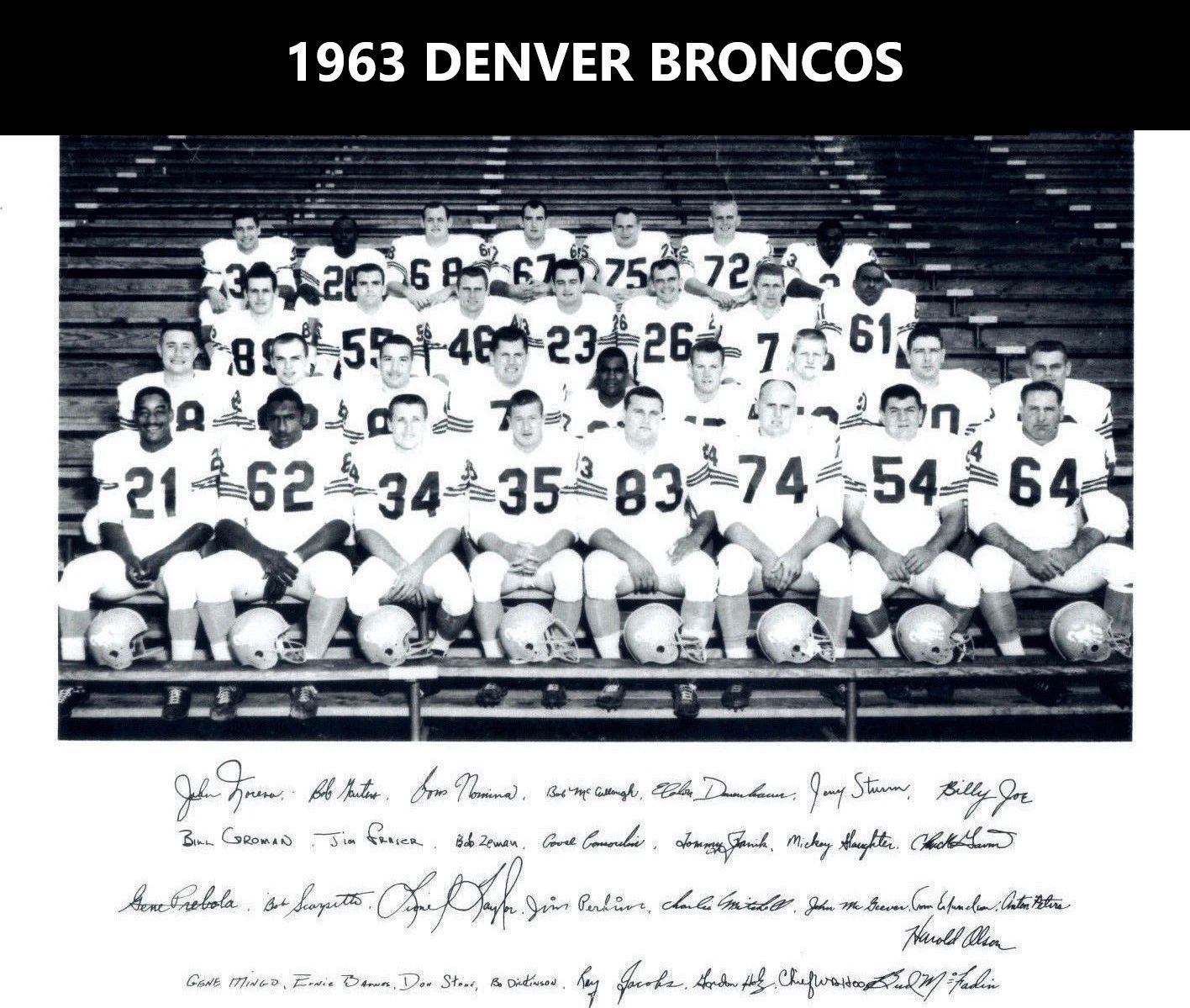 1963 Denver Broncos Team Keychain Picture Afl Football