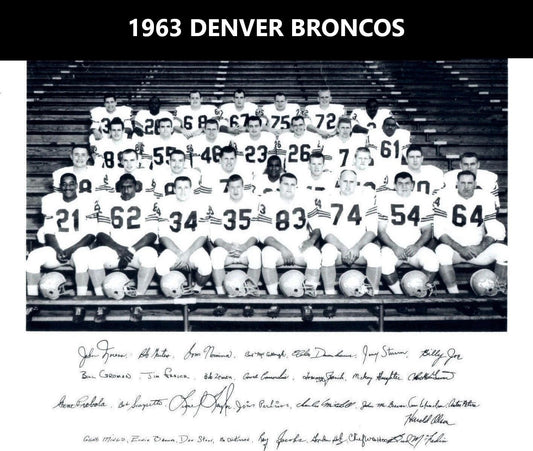 1963 Denver Broncos Team Keychain Picture Afl Football