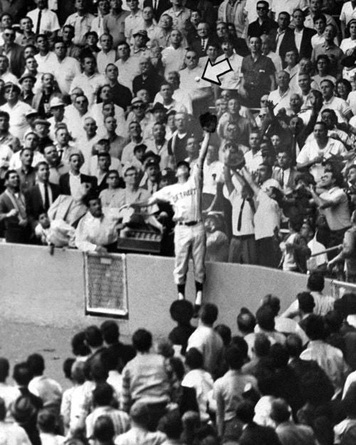 1963 Detroit Tigers Al Kaline Glossy Keychain 'Robs Home Run From Roger Maris'