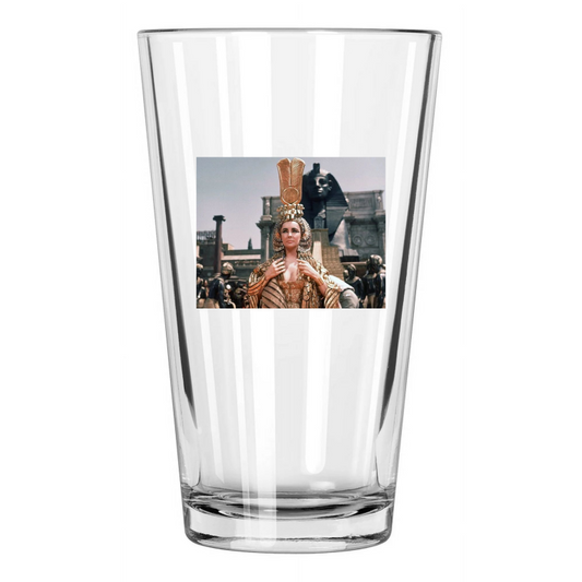 1963 Drama Film Cleopatra Elizabeth Taylor Celebrity 1 Pint Beer Drinking Glass
