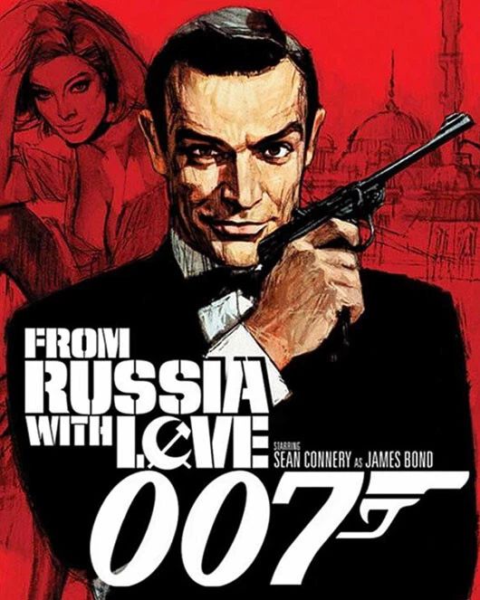 1963 From Russia With Love Glossy Magnet James Bond 007 Sean Connery Print