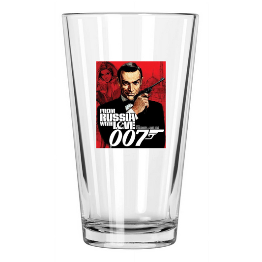 1963 From Russia With Love James Bond 007 Sean Connery Pint Beer Drinking Glass