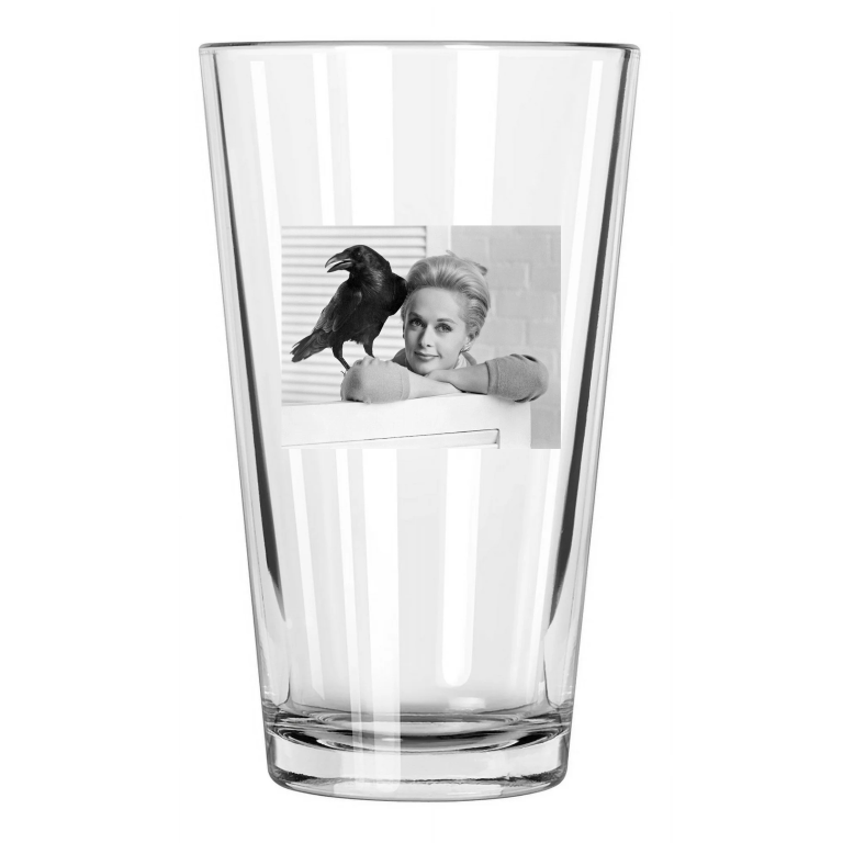 1963 Film Actress Tippi Hedren Photo The Birds Movie Pint Beer Drinking Glass