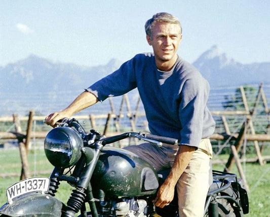 1963 Film The Great Escape Steve Mcqueen Photo Poster Triumph Bike Print