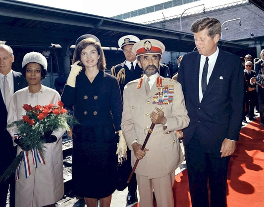 1963 Haile Selassie With President Kennedy Jfk Historic Keychain Keychain