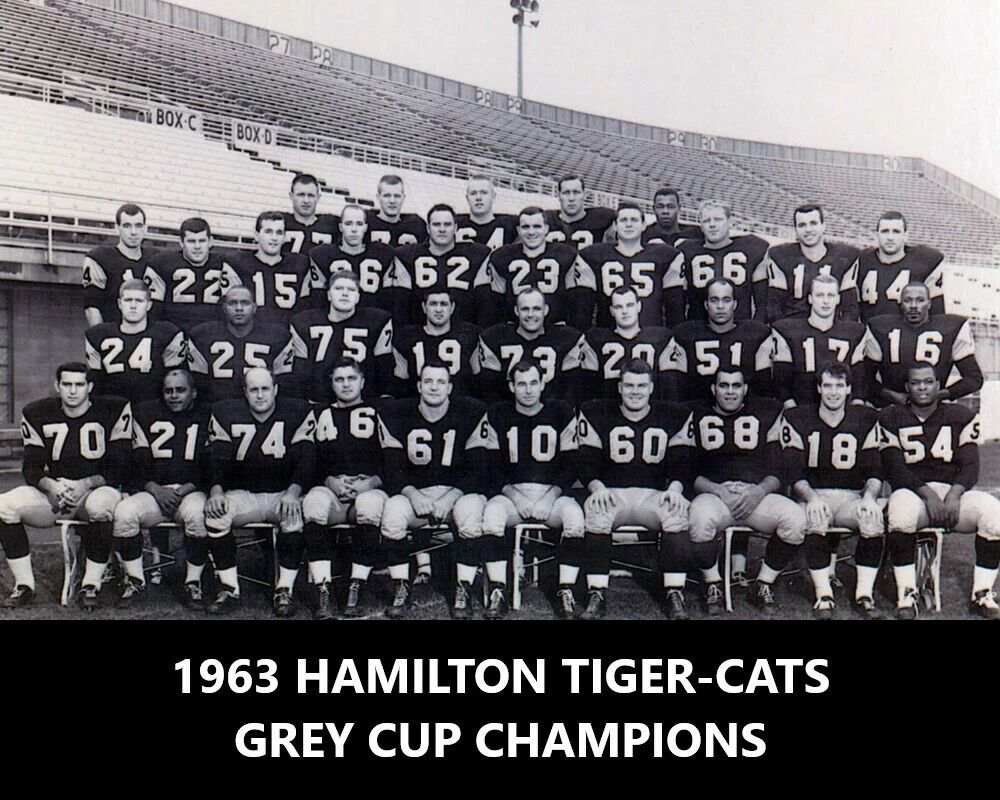 1963 Hamilton Tiger Cat Team Keychain Football Picture Cfl Grey Cup Champs