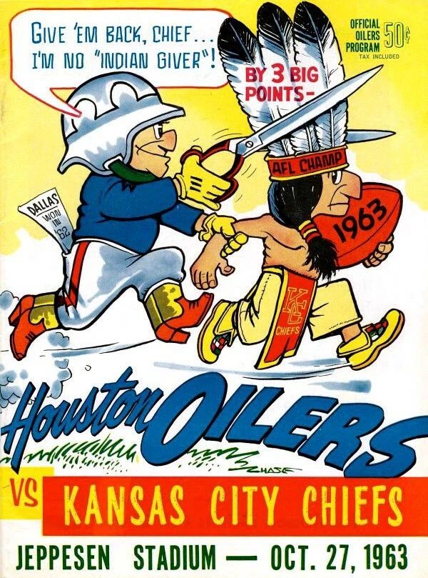 1963 Houston Oilers Vs Kc Chiefs Keychain Football Picture Afl Kansas City