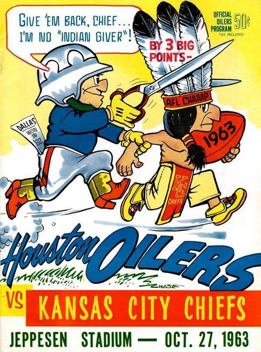 1963 Houston Oilers Vs Kc Chiefs Keychain Football Picture Afl Kansas City