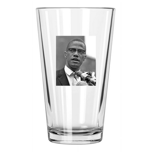 1963 Harlem Civil Rights Rally Malcolm X Minister 1 Pint Beer Drinking Glass