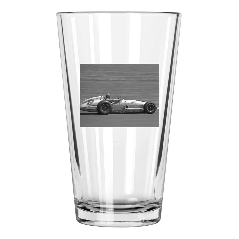 1963 Indy Racecar Driver Eddie Sachs Indianapolis 500 1 Pint Beer Drinking Glass