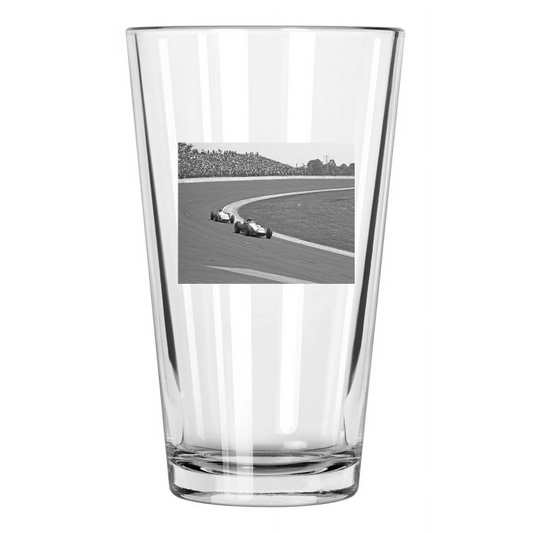 1963 Indy Racecar Driver Eddie Sachs Indianapolis 500 2 Pint Beer Drinking Glass