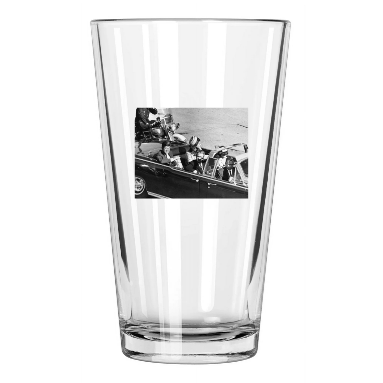 1963 Jfk John F Kennedy At Dallas Tx Us President 2 Pint Beer Drinking Glass