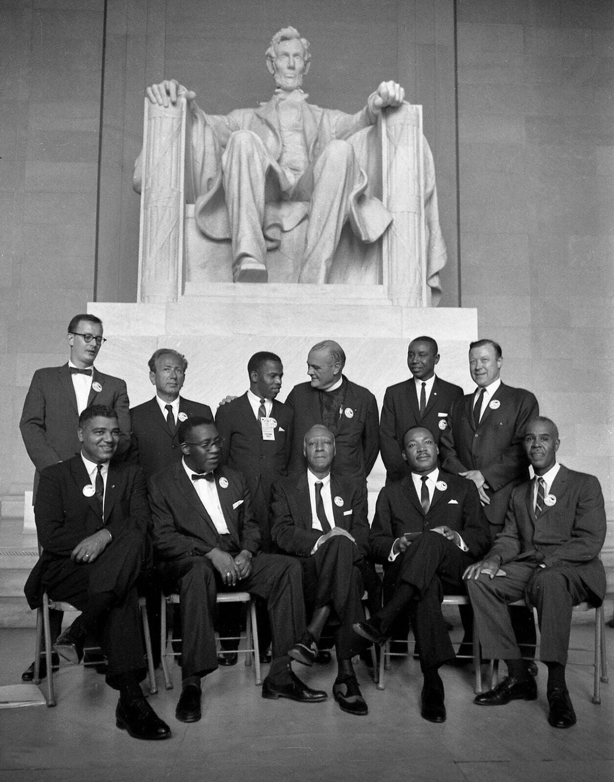 1963 John Lewis Martin L King & March On Washington Organizers Picture Keychain