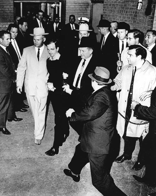 1963 Lee Harvey Oswald And Jack Ruby Glossy Magnet Shooting Magnet