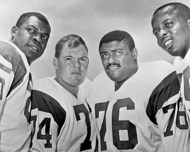 1963 Los Angeles Rams Fearsome Foursome Glossy Magnet Football Magnet 1