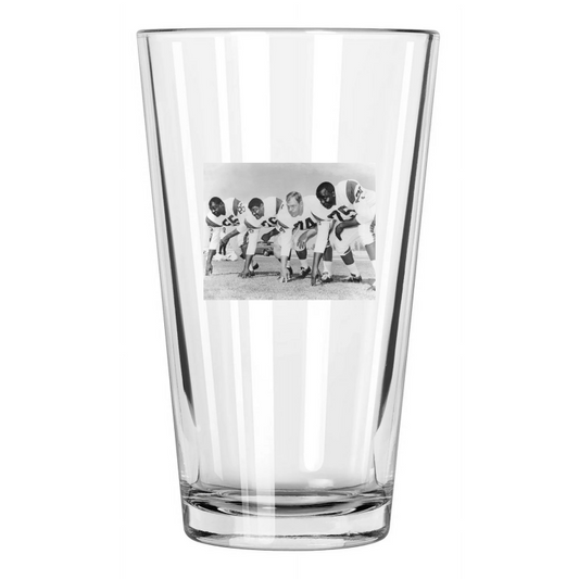1963 Los Angeles Rams Fearsome Foursome Football 2 Pint Beer Drinking Glass